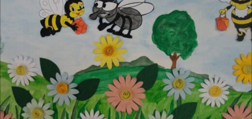 рисунок пчела и муха