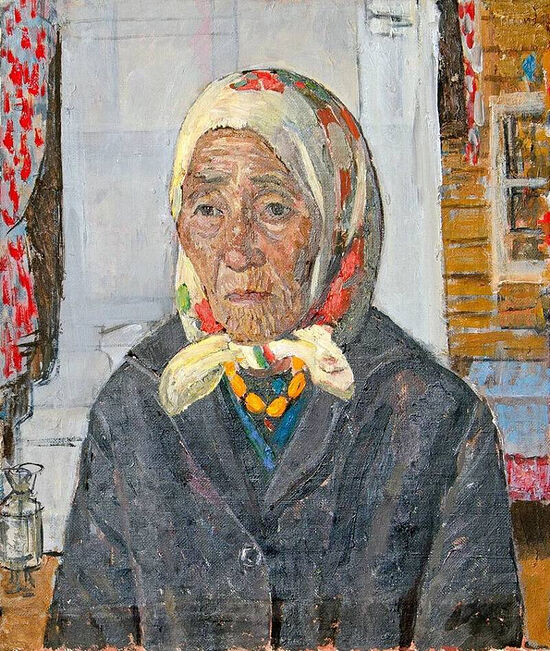 Портрет старухи. Художник: Ахмат Лутфуллин